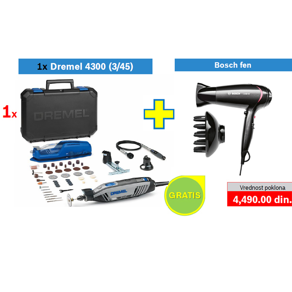 Dremel višenamenski alat  4300-3/45 EZ + POKLON Bosch fen